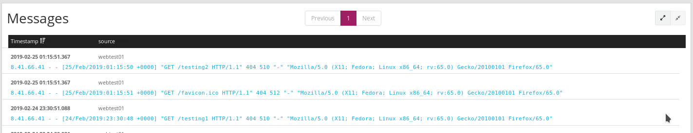 Graylog Log Messages